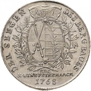 Реверс монеты Курфюршество Саксония, 1 талер, 1768