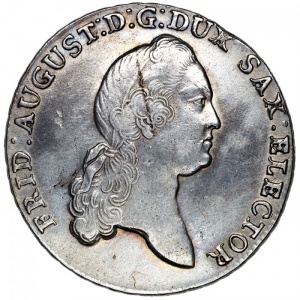 Аверс монеты Курфюршество Саксония, 1 талер, 1769-1790, Только текст номинала на реверсе