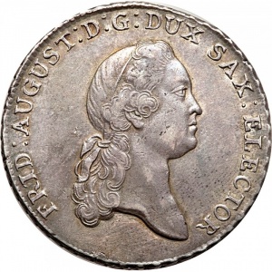 Аверс монеты Курфюршество Саксония, 1 талер, 1769-1790, Надпись: "DER SEEGEN DES BERGBAUS" на реверсе