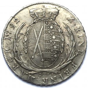 Реверс монеты Курфюршество Саксония, 1 талер, 1791-1806, Только текст номинала на реверсе