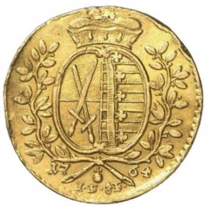 Реверс монеты Курфюршество Саксония, 1 дукат, 1764