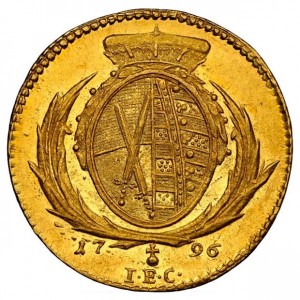 Реверс монеты Курфюршество Саксония, 1 дукат, 1791-1804