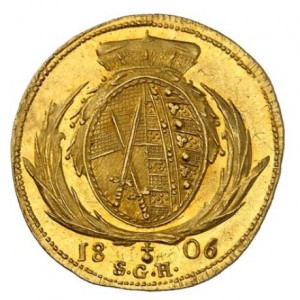 Реверс монеты Курфюршество Саксония, 1 дукат, 1804-1806