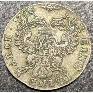 Реверс монеты Курфюршество Саксония, ¹⁄₁₂ талера, 1790, Викарий Фридриха Августа III