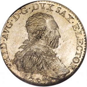 Аверс монеты Курфюршество Саксония, ¹⁄₁₂ талера, 1792, Викарий Фридриха Августа III