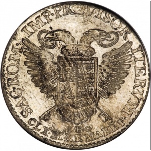 Реверс монеты Курфюршество Саксония, ¹⁄₁₂ талера, 1792, Викарий Фридриха Августа III