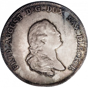 Аверс монеты Курфюршество Саксония, 1 талер, 1765, Фрайбергская Горная Академия /Франц Ксавер/