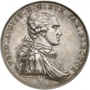 Аверс монеты Курфюршество Саксония, 2 талера, 1780, Горный талер /Бронированный бюст на аверсе/
