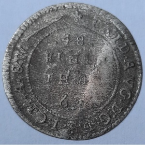 Реверс монеты Курфюршество Саксония, 1/48 талера, 1695-1696