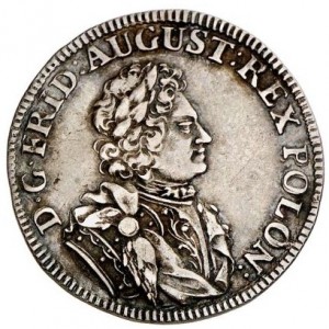 Аверс монеты Курфюршество Саксония, ⅙ талера, 1706-1707