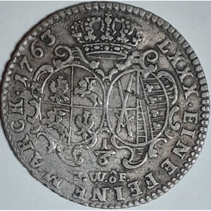 Реверс монеты Курфюршество Саксония, ⅙ талера, 1756-1763