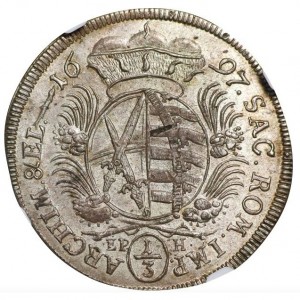 Реверс монеты Курфюршество Саксония, ⅓ талера, 1694-1697
