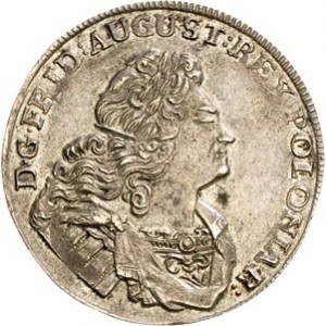 Аверс монеты Курфюршество Саксония, ⅓ талера, 1710-1733