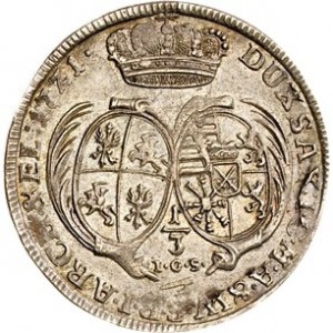 Реверс монеты Курфюршество Саксония, ⅓ талера, 1710-1733