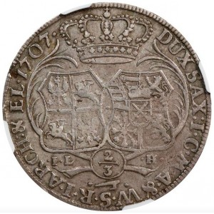 Реверс монеты Курфюршество Саксония, ⅔ талера, 1705-1707