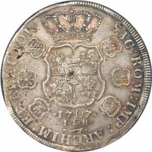 Реверс монеты Курфюршество Саксония, 1 талер, 1706-1707