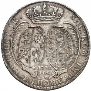 Реверс монеты Курфюршество Саксония, 2 талера, 1709-1732