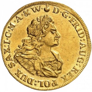 Аверс монеты Курфюршество Саксония, 5 дукатов, 1714-1733