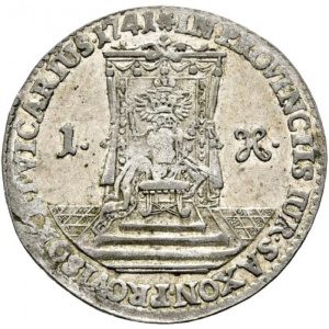 Реверс монеты Курфюршество Саксония, 1/24 талера, 1741-1742, Викарий Фридриха Августа II