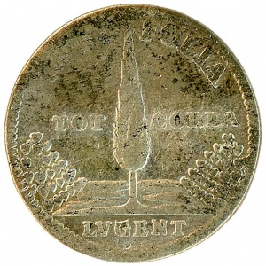 Аверс монеты Курфюршество Саксония, ¹⁄₁₂ талера, 1727, Смерть Кристианы Эберхардины, жены Фридриха Августа