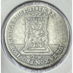 Реверс монеты Курфюршество Саксония, ¹⁄₁₂ талера, 1741-1742, Викарий Фридриха Августа II