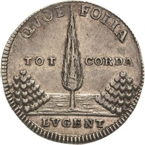 Аверс монеты Курфюршество Саксония, ⅙ талера, 1727, Смерть Кристианы Эберхардины, жены Фридриха Августа