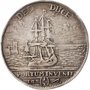 Аверс монеты Курфюршество Саксония, ⅓ талера, 1717, Смерть Анны Софии, матери Фридриха Августа