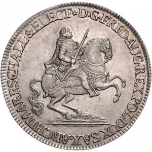 Аверс монеты Курфюршество Саксония, ½ талера, 1741-1742, Викарий Фридриха Августа II