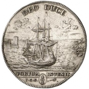 Аверс монеты Курфюршество Саксония, ⅔ талера, 1717, Смерть Анны Софии, матери Фридриха Августа