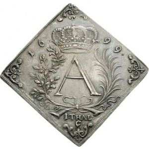 Аверс монеты Курфюршество Саксония, 1 талер, 1699-1705, Стрелковый талер /Klippe/