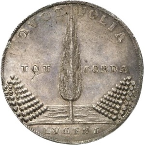 Аверс монеты Курфюршество Саксония, 1 талер, 1727, Смерть Кристианы Эберхардины, жены Фридриха Августа