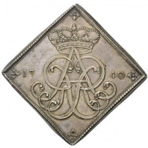 Аверс монеты Курфюршество Саксония, 1 талер, 1740, Стрелковый талер /Klippe/