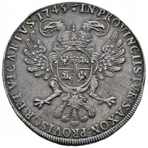 Реверс монеты Курфюршество Саксония, 1 талер, 1740-1745, Викарий Фридриха Августа II