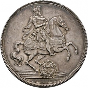 Аверс монеты Курфюршество Саксония, 2 талера, 1711, Викарий Фридриха Августа I