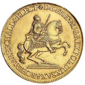 Аверс монеты Курфюршество Саксония, 6 дукатов, 1742, Викарий Фридриха Августа II