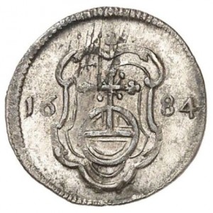Реверс монеты Курфюршество Саксония, 1 пфенниг, 1681-1691