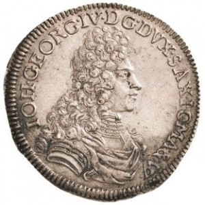 Аверс монеты Курфюршество Саксония, ⅓ талера, 1692-1693