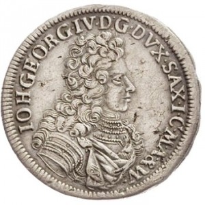 Аверс монеты Курфюршество Саксония, ⅓ талера, 1693-1694