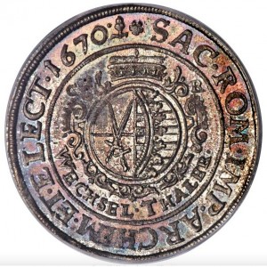 Реверс монеты Курфюршество Саксония, 1 талер, 1670-1671