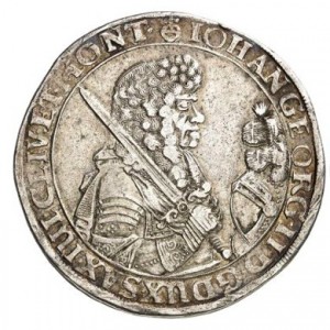 Аверс монеты Курфюршество Саксония, 1 талер, 1675-1678