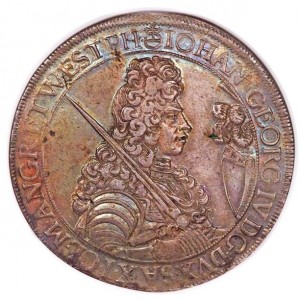 Аверс монеты Курфюршество Саксония, 1 талер, 1691-1694