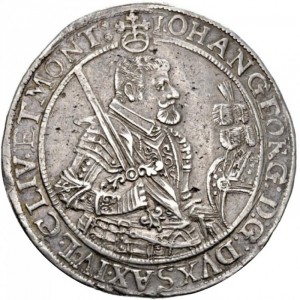Аверс монеты Курфюршество Саксония, 2 талера, 1645-1655