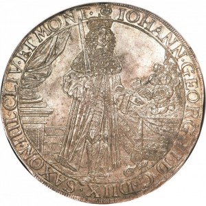 Аверс монеты Курфюршество Саксония, 2 талера, 1663
