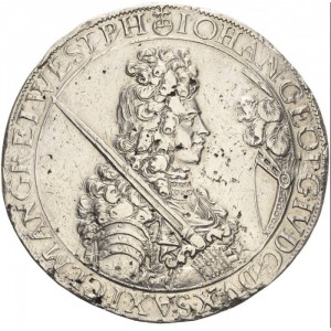 Аверс монеты Курфюршество Саксония, 2 талера, 1692