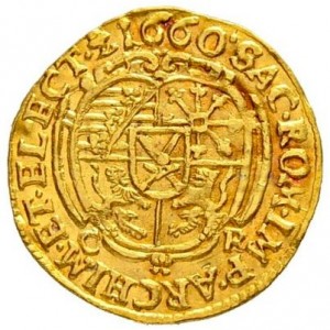 Реверс монеты Курфюршество Саксония, ½ дуката, 1659-1666