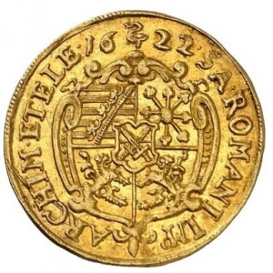 Реверс монеты Курфюршество Саксония, 1 дукат, 1622