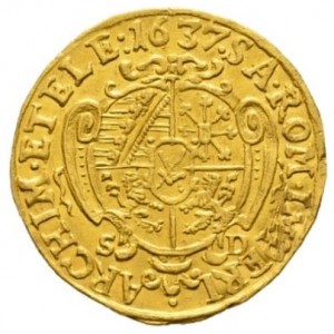 Реверс монеты Курфюршество Саксония, 2 дуката, 1628-1654