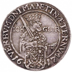 Аверс монеты Курфюршество Саксония, ⅛ талера, 1617, 100 лет Реформации