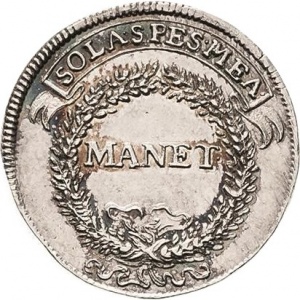 Аверс монеты Курфюршество Саксония, ⅛ талера, 1687, Смерть Магдалины Сибиллы, матери Иоганна Георга III