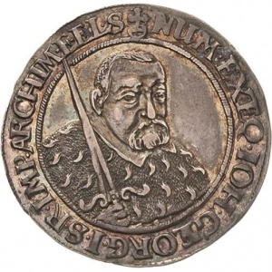 Аверс монеты Курфюршество Саксония, ¼ талера, 1656, Смерть Иоганна Георга I